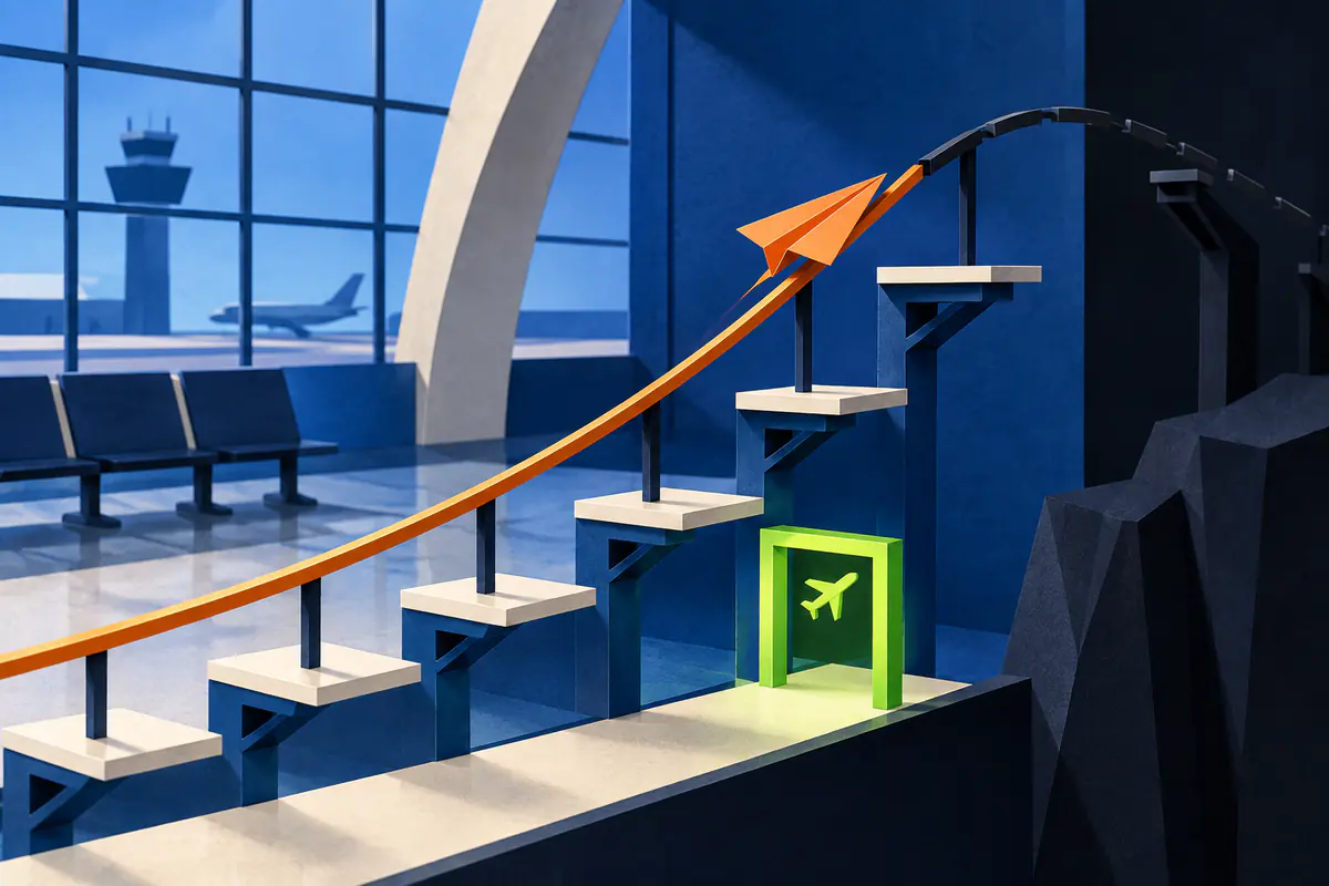 Original editorial model explaining the exit route in Aviator
